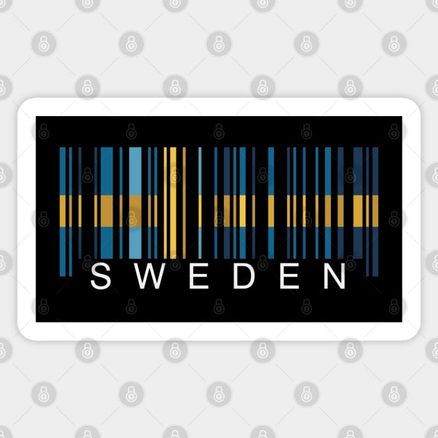 Sweden flag colors barcode Sticker by Finji